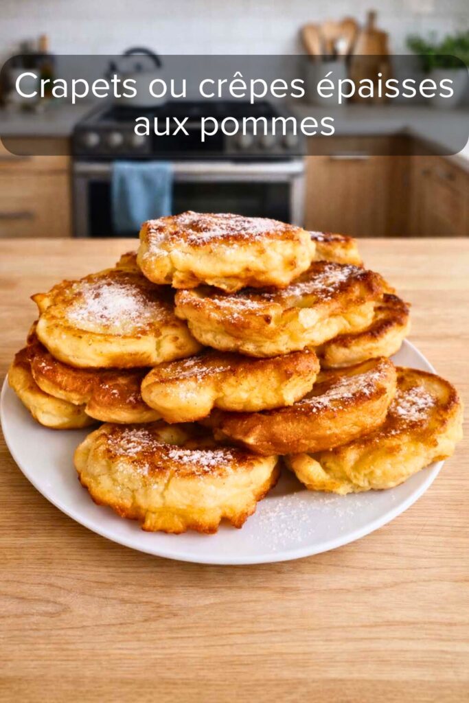 Crapets ou crêpes épaisses aux pommes – Recette facile et rapide à la poêle