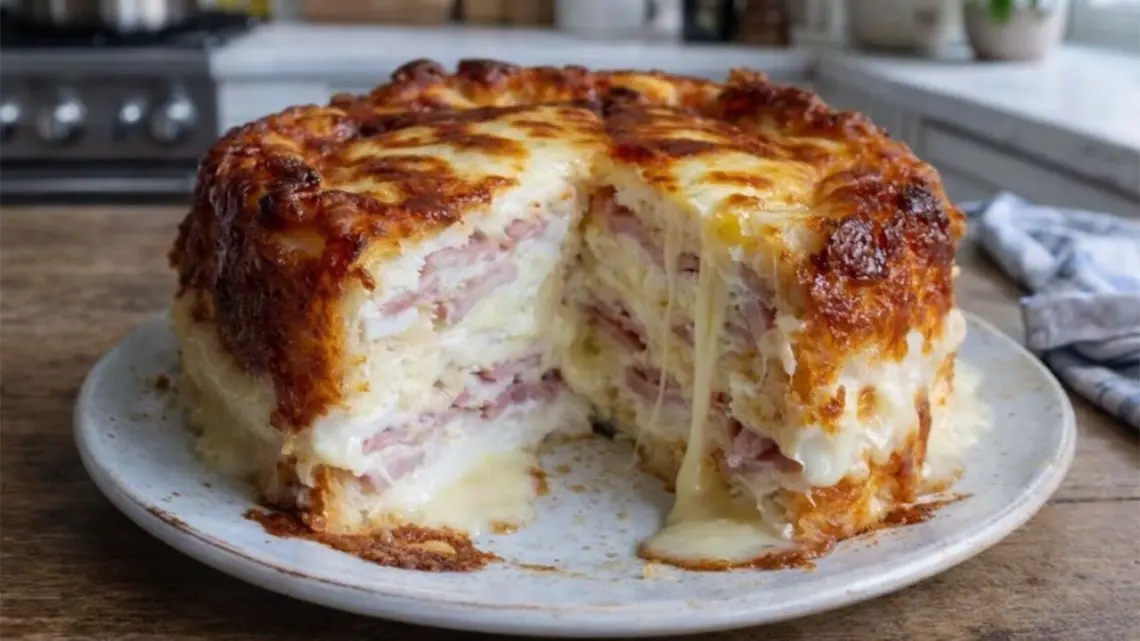 Croque cake à la raclette recette conviviale pour 6 à 8 personnes