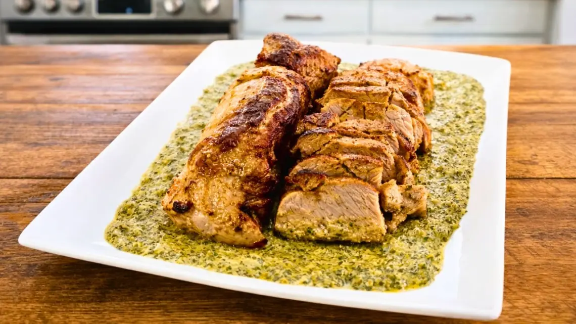 Filet mignon de porc à la sauce crémeuse aux herbes – recette facile