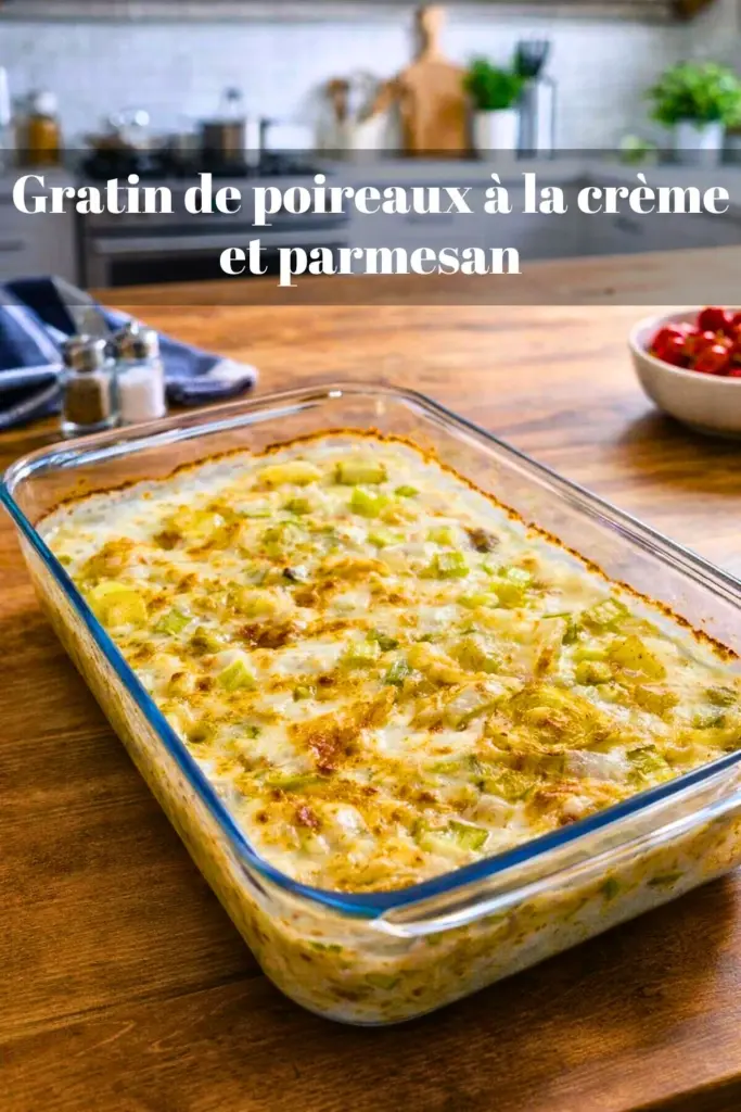 Gratin de poireaux à la crème et parmesan – recette facile au four