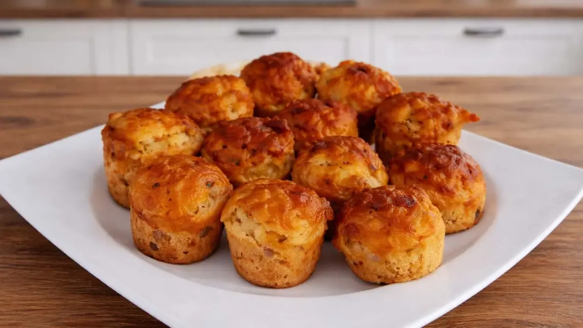 Mini-muffins au fromage des Pyrénées et chorizo : bouchées apéritives