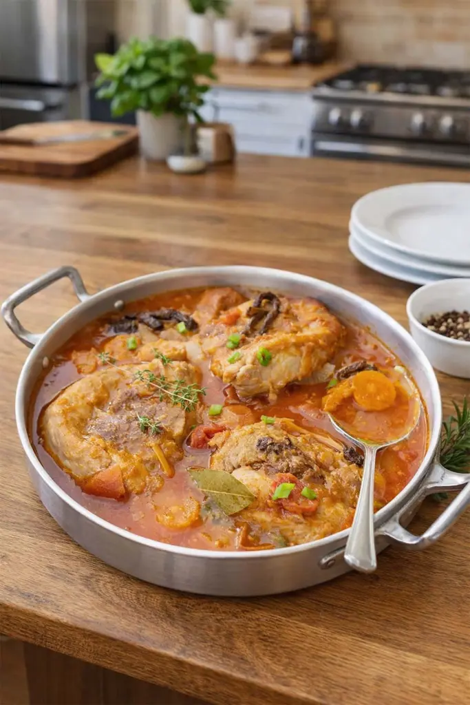 Osso bucco de dinde mijoté aux carottes  plat familial fondant