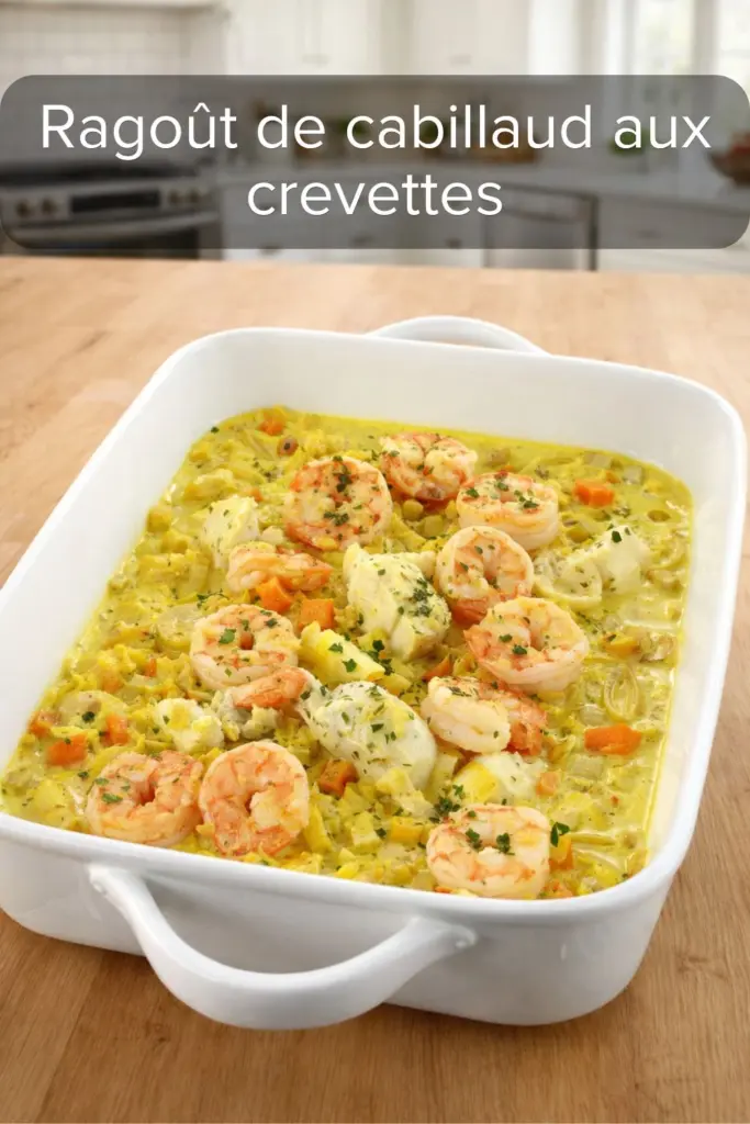Ragoût de cabillaud aux crevettes – recette facile, crémeuse et parfumée