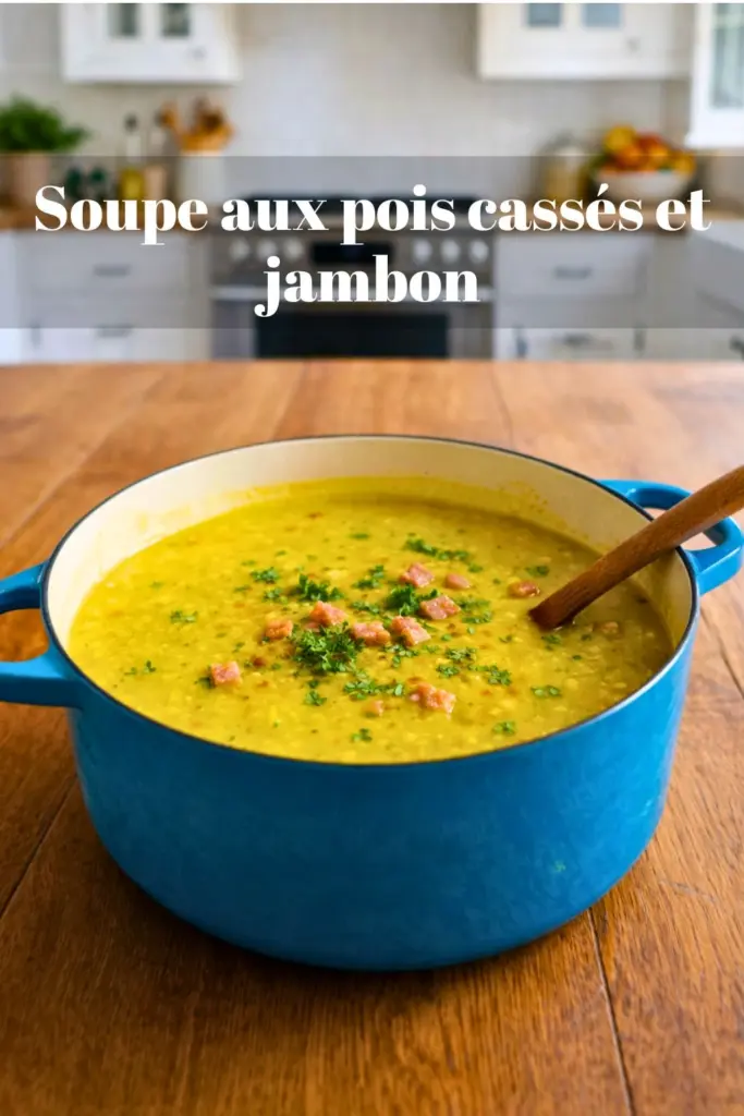 Soupe aux pois cassés et jambon – plat rustique, nourrissant et économique
