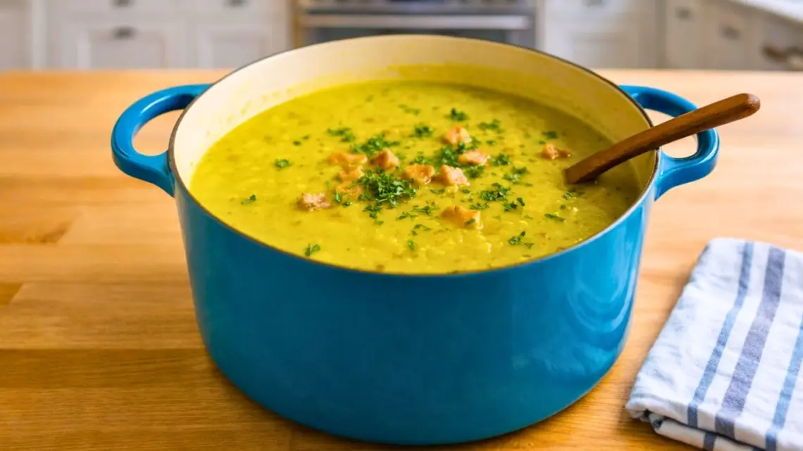 Soupe aux pois cassés et jambon – plat rustique, nourrissant et économique