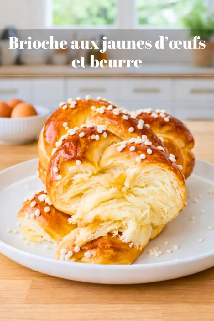 Brioche aux jaunes d’œufs et beurre ultra moelleuse : texture aérienne et mie ultra filante