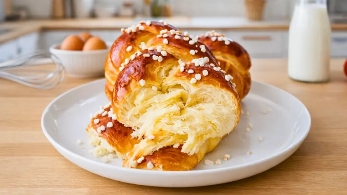 Brioche aux jaunes d’œufs et beurre ultra moelleuse : texture aérienne et mie ultra filante