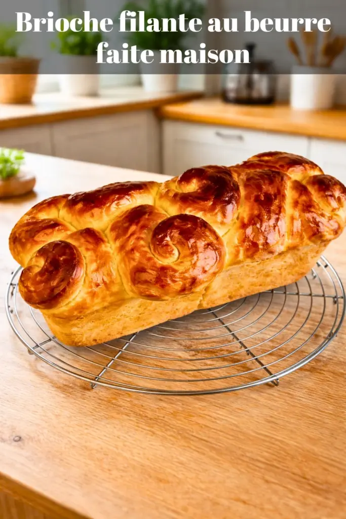 Brioche filante au beurre faite maison comme chez le boulanger