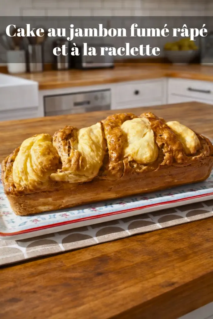 Cake au jambon fumé râpé et à la raclette – idéal pour apéro ou repas léger