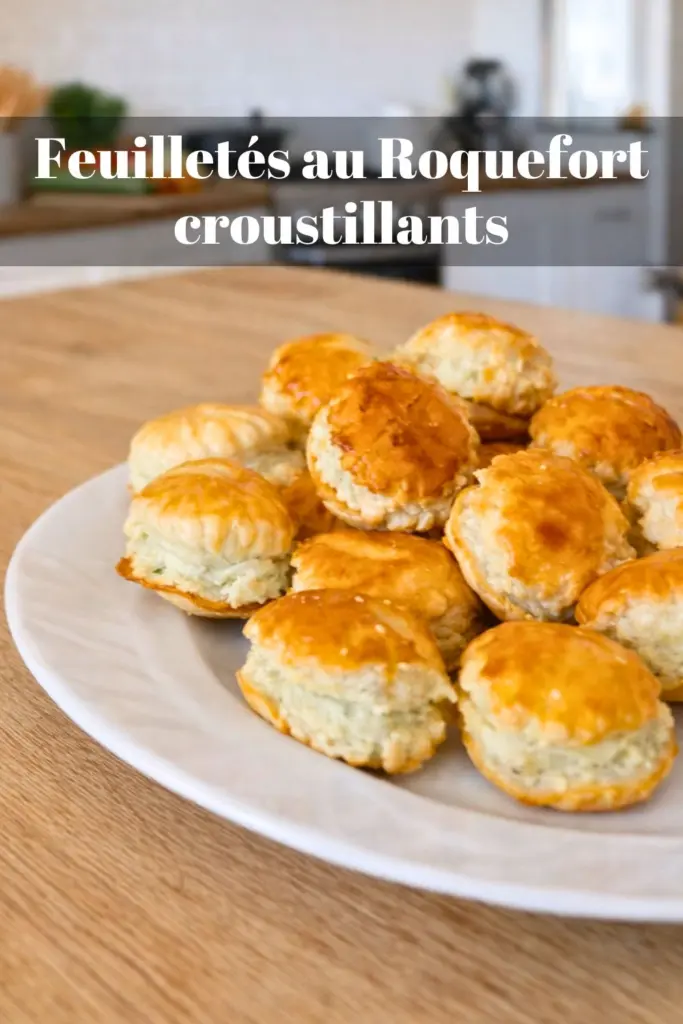 Feuilletés au Roquefort croustillants : bouchées apéritives croustillantes et crémeuses