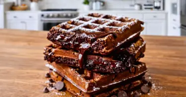 Gaufres façon brownie : une recette ultra gourmande et moelleuse au chocolat