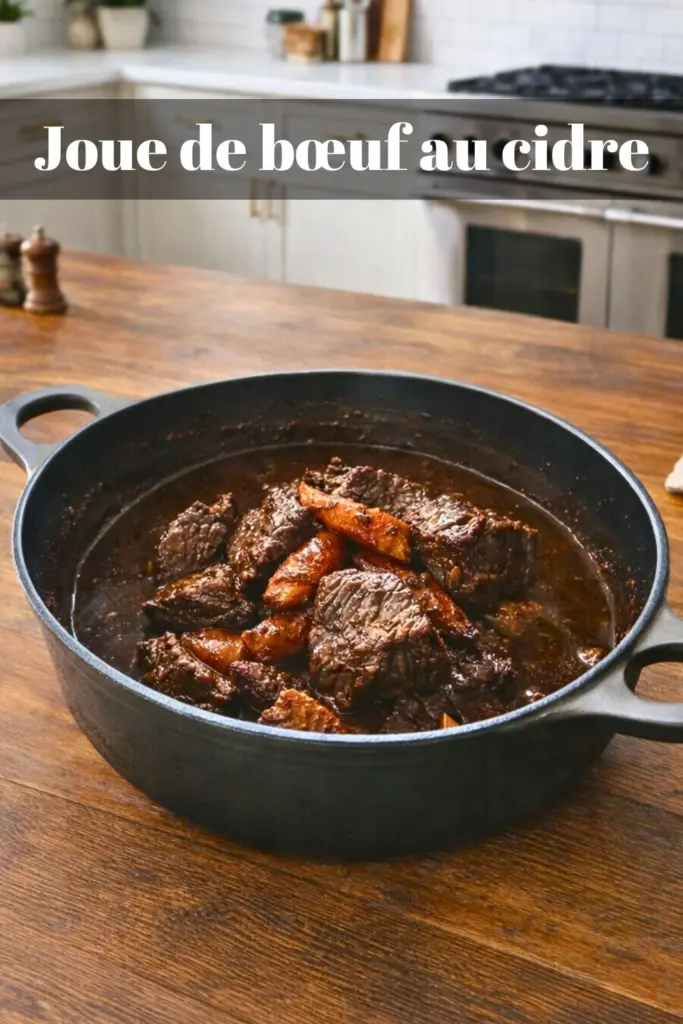 Joue de bœuf au cidre fondante recette mijotée facile et savoureuse