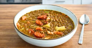 Lentilles à l’espagnole au chorizo – recette facile et savoureuse