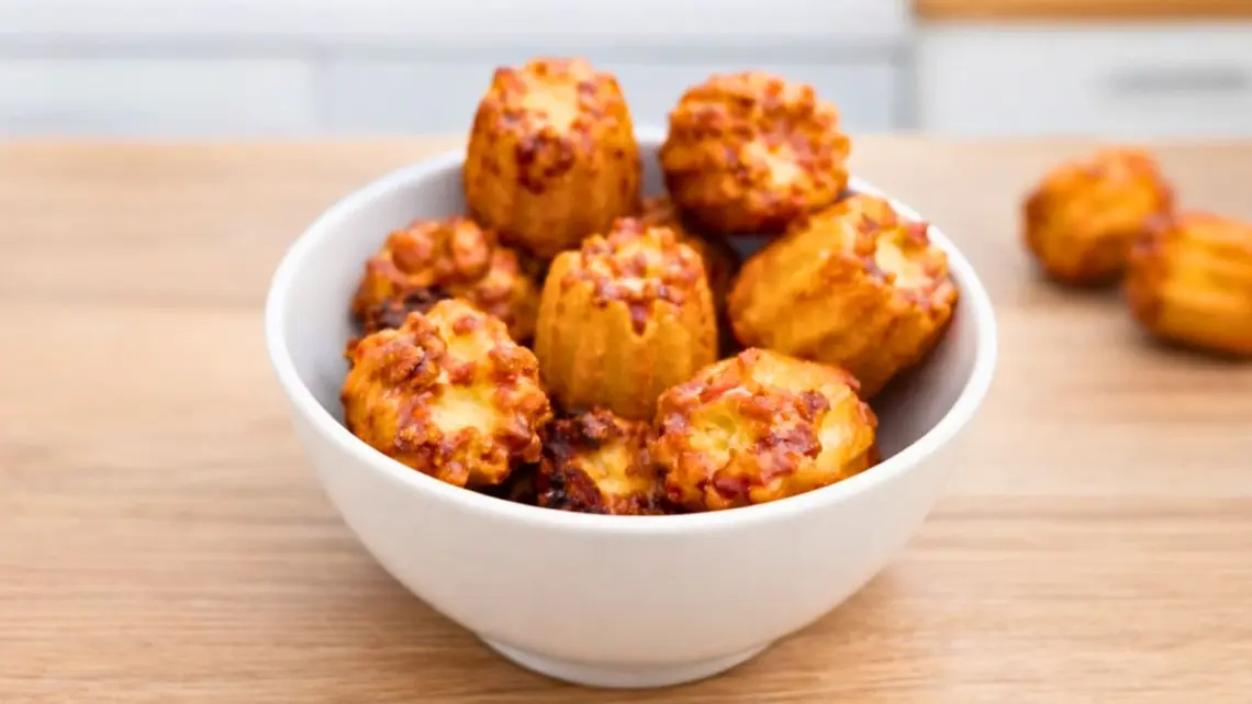 Mini cannelés au bacon et fromage blanc – bouchées apéritives gourmandes