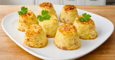 Muffins en gratin de coquillettes au fromage et jambon : idée repas rapide au four