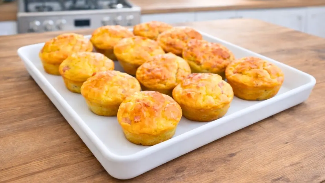 Muffins jambon-fromage faciles et moelleux prêts en 30 minutes !