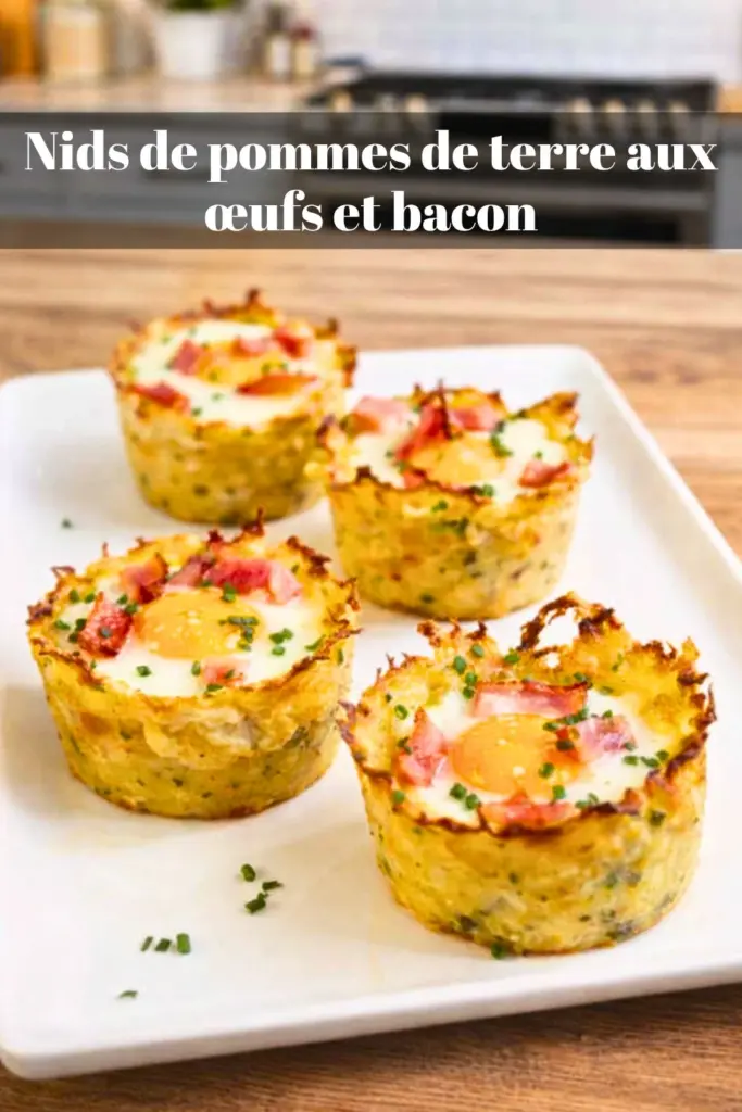 Nids de pommes de terre aux œufs et bacon