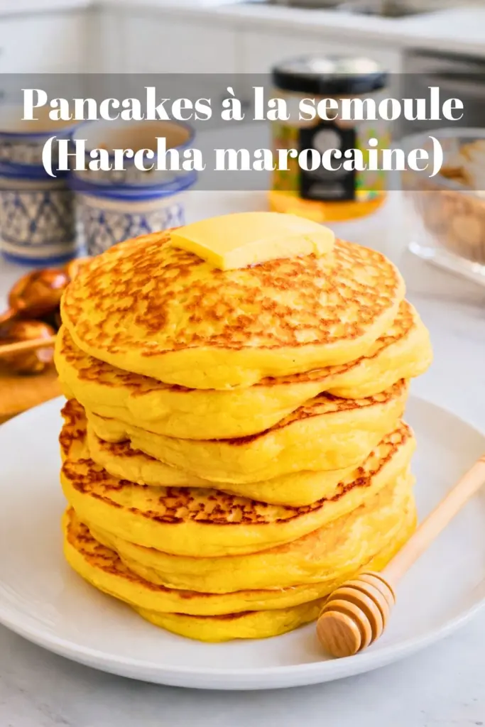 Pancakes à la semoule (Harcha marocaine) recette facile et moelleuse