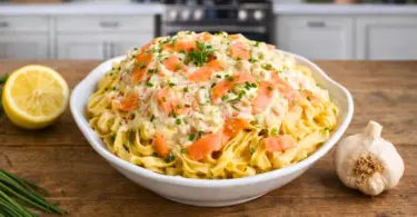 Pâtes au saumon fumé et à l'ail : un plat gourmand prêt en 10 minutes