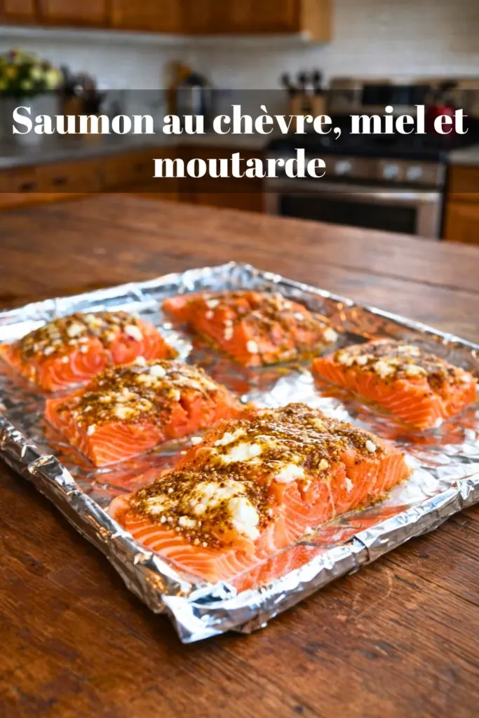 Saumon au chèvre, miel et moutarde à l’ancienne : plat gourmand prêt en 15 minutes
