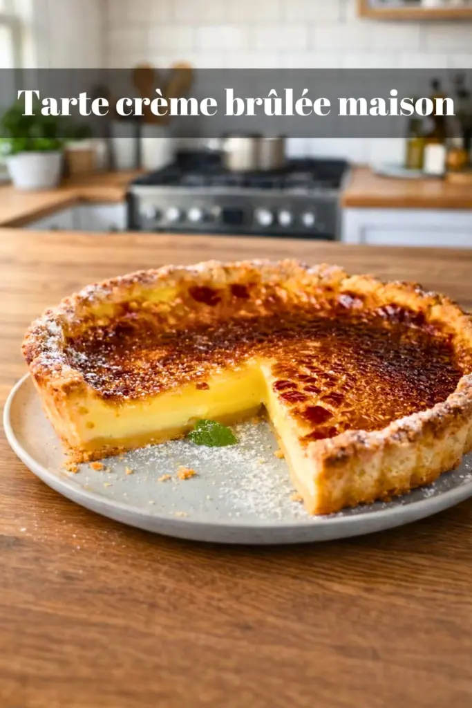 Tarte crème brûlée maison un dessert raffiné et gourmand