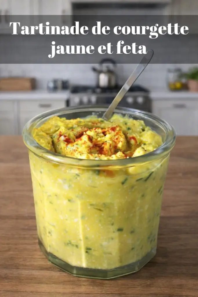 Tartinade de courgette jaune et feta recette facile et fraîche pour l’apéritif