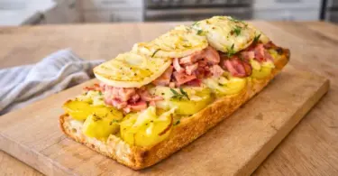 Tartines chèvre, pommes de terre et miel idée repas simple prête en 25 minutes