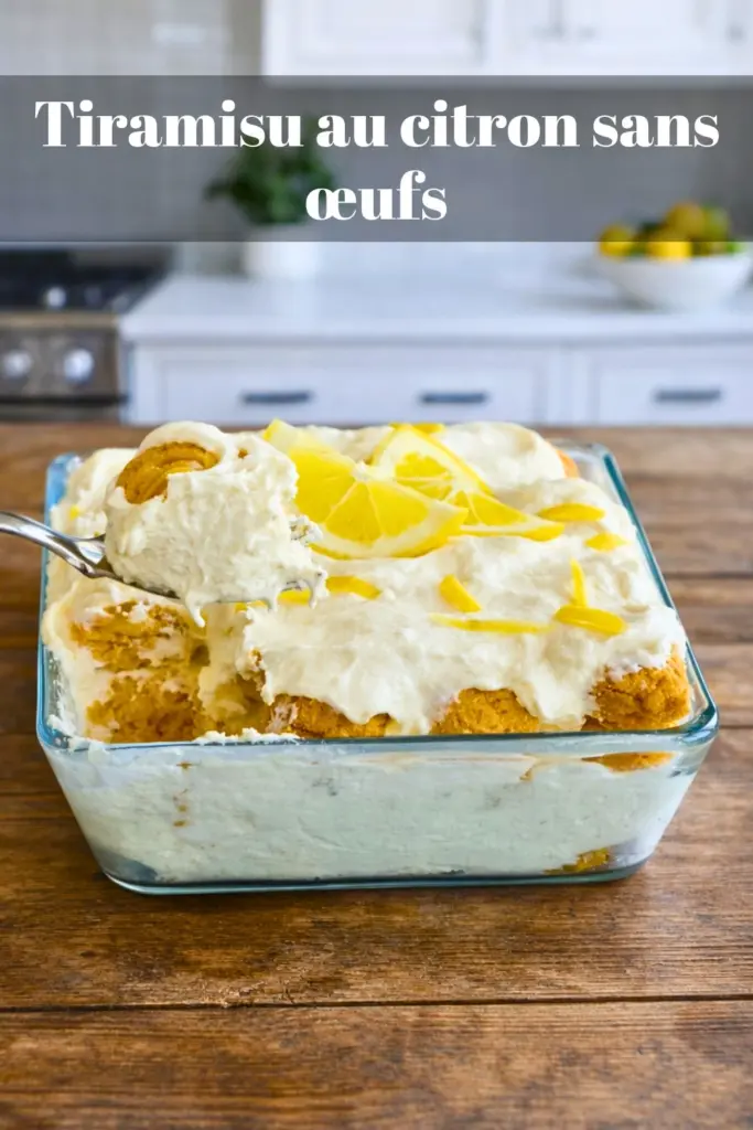 Tiramisu au citron sans œufs : dessert frais, crémeux et facile à réaliser