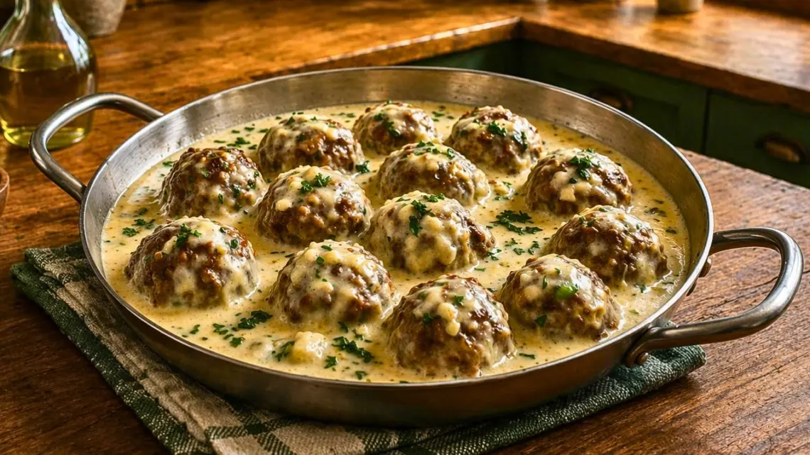 Boulettes de Viande en Sauce Roquefort : Un Plat Crémeux et Gourmand