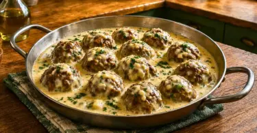 Boulettes de Viande en Sauce Roquefort : Un Plat Crémeux et Gourmand