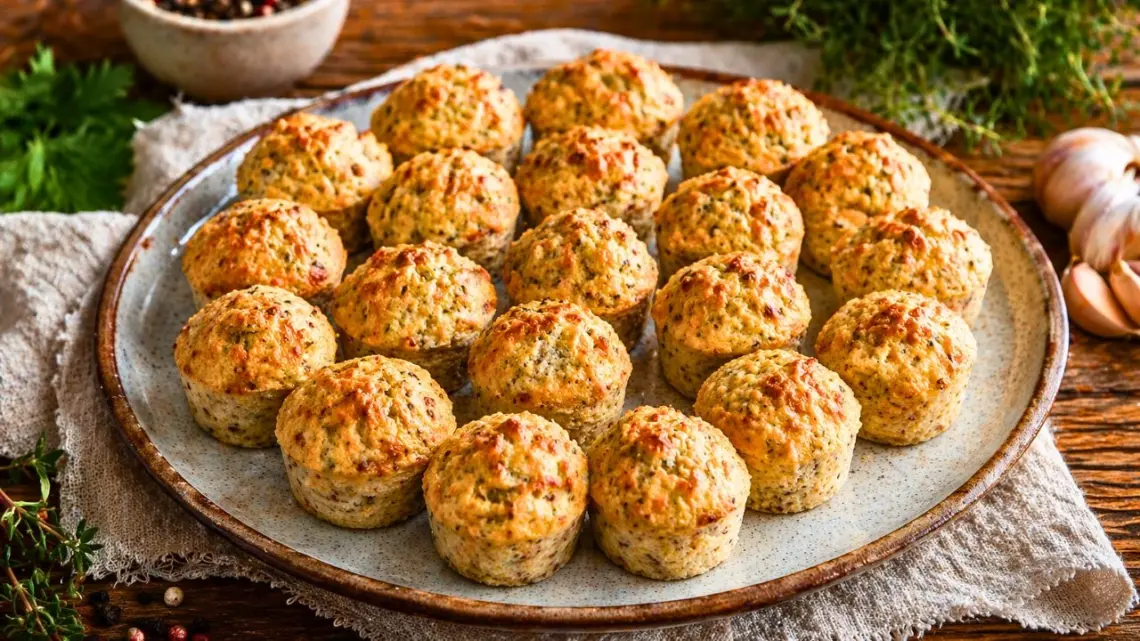 Mini cake salés au thon et moutarde à l’ancienne : l’idée apéro gourmande prête en 30 minutes