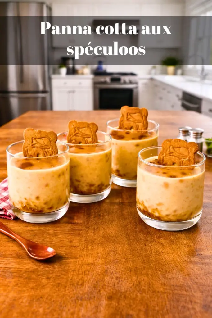 Panna cotta aux spéculoos facile : dessert crémeux en verrines