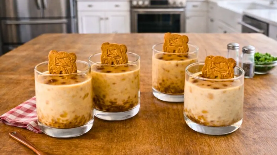 Panna cotta aux spéculoos facile : dessert crémeux en verrines