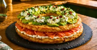 Paris-Brest salé au saumon fumé, avocat et fromage frais : idée apéritive élégante