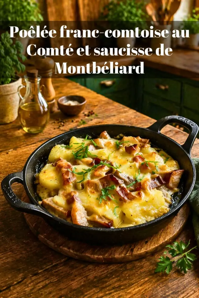 Poêlée franc-comtoise au Comté et saucisse de Montbéliard : recette traditionnelle gourmande
