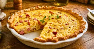 Quiche au jambon et fromage kiri légère : recette facile et rapide au four
