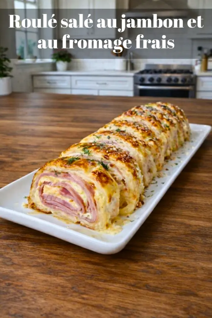 Roulé salé au jambon et au fromage frais : recette facile et rapide pour l’apéritif