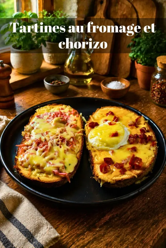 Tartines au fromage et chorizo pour les soirs où l’on ne veut pas cuisiner