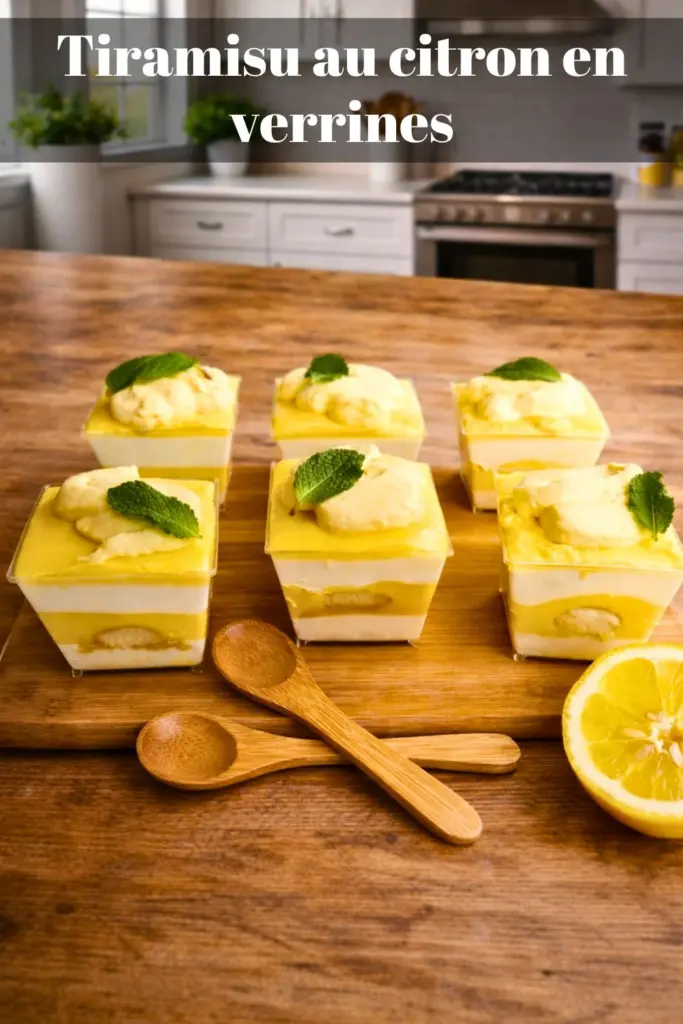 Tiramisu au citron en verrines : recette facile, fraîche et ultra gourmande