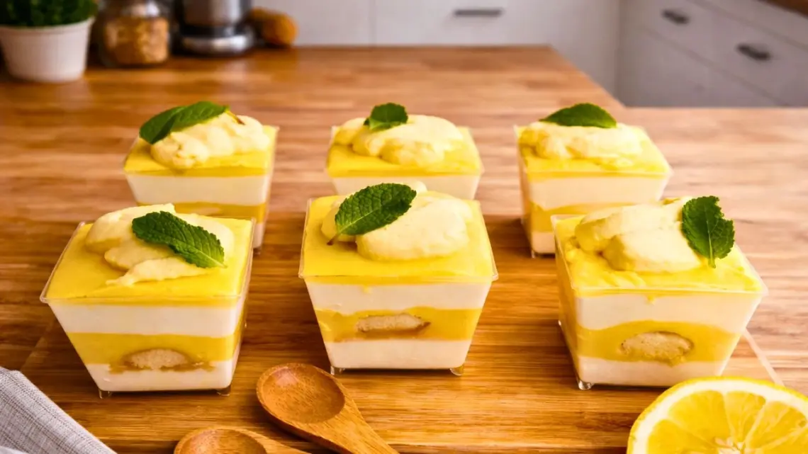 Tiramisu au citron en verrines : recette facile, fraîche et ultra gourmande