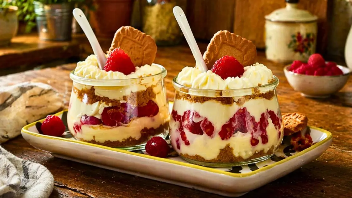 Tiramisu framboise spéculoos sans œuf : dessert frais, facile et gourmand