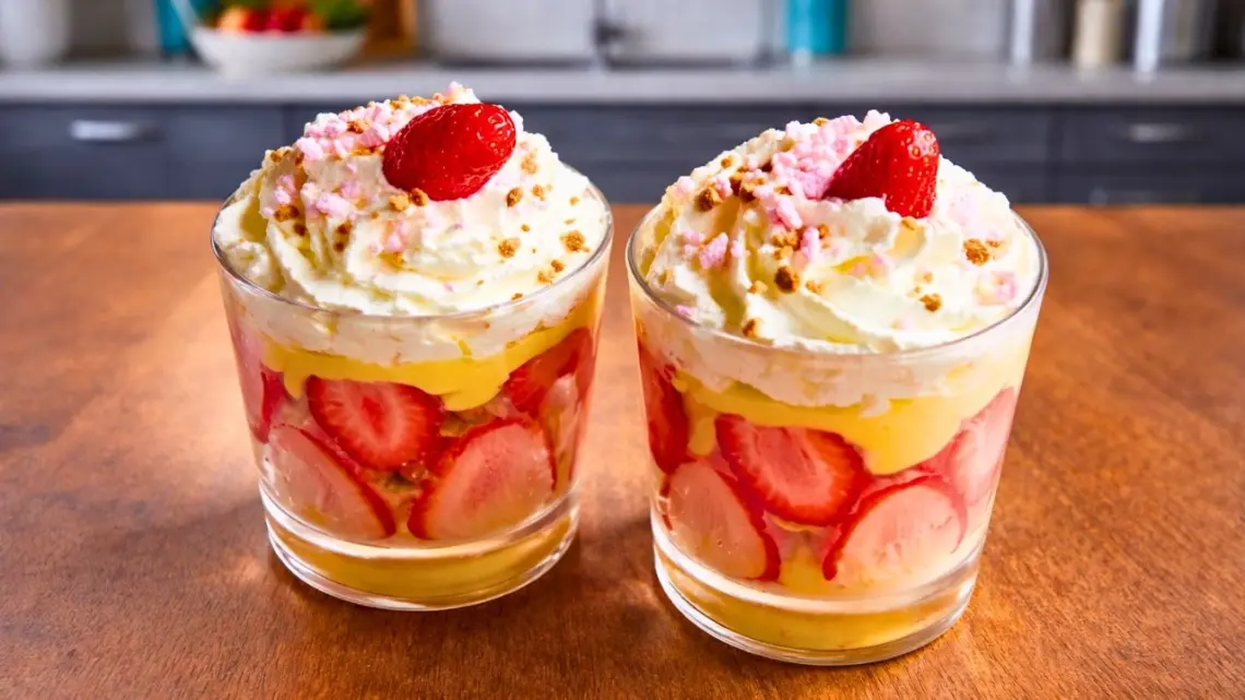 Verrine de fraises à la crème anisée et spéculoos : dessert frais, facile et gourmand