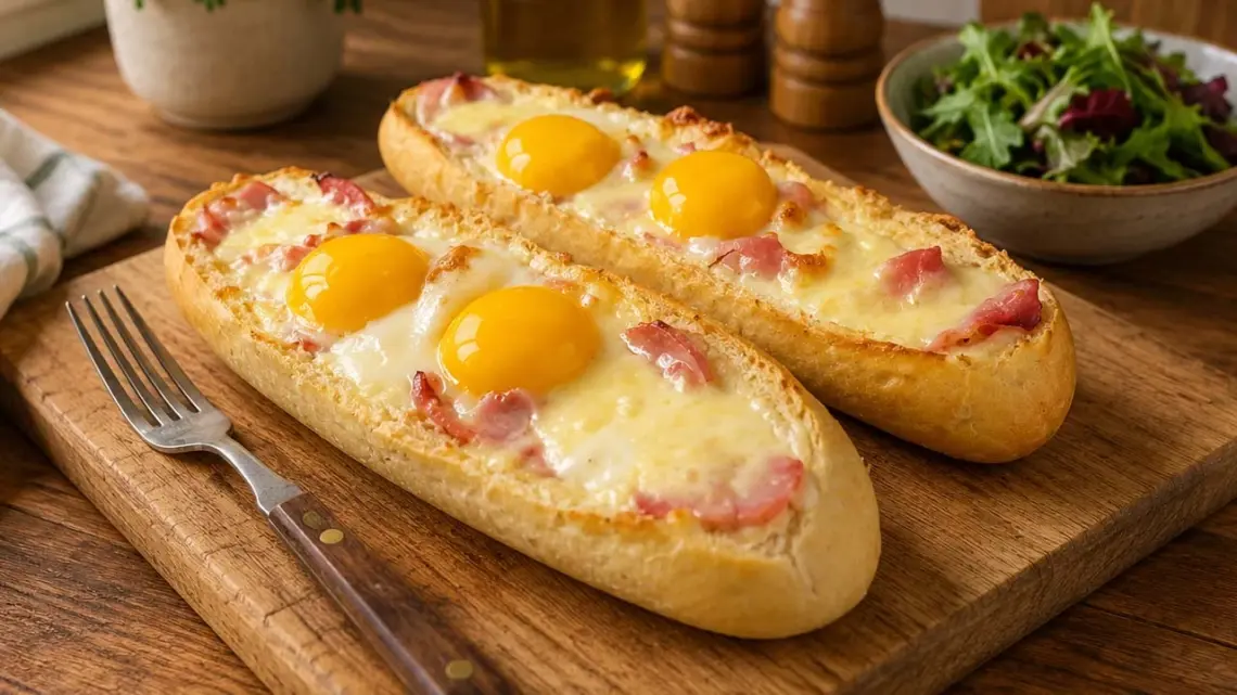 Baguettes Farcies au Jambon, Mozzarella et Œufs : Recette Facile et Gourmande