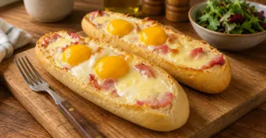 Baguettes Farcies au Jambon, Mozzarella et Œufs : Recette Facile et Gourmande