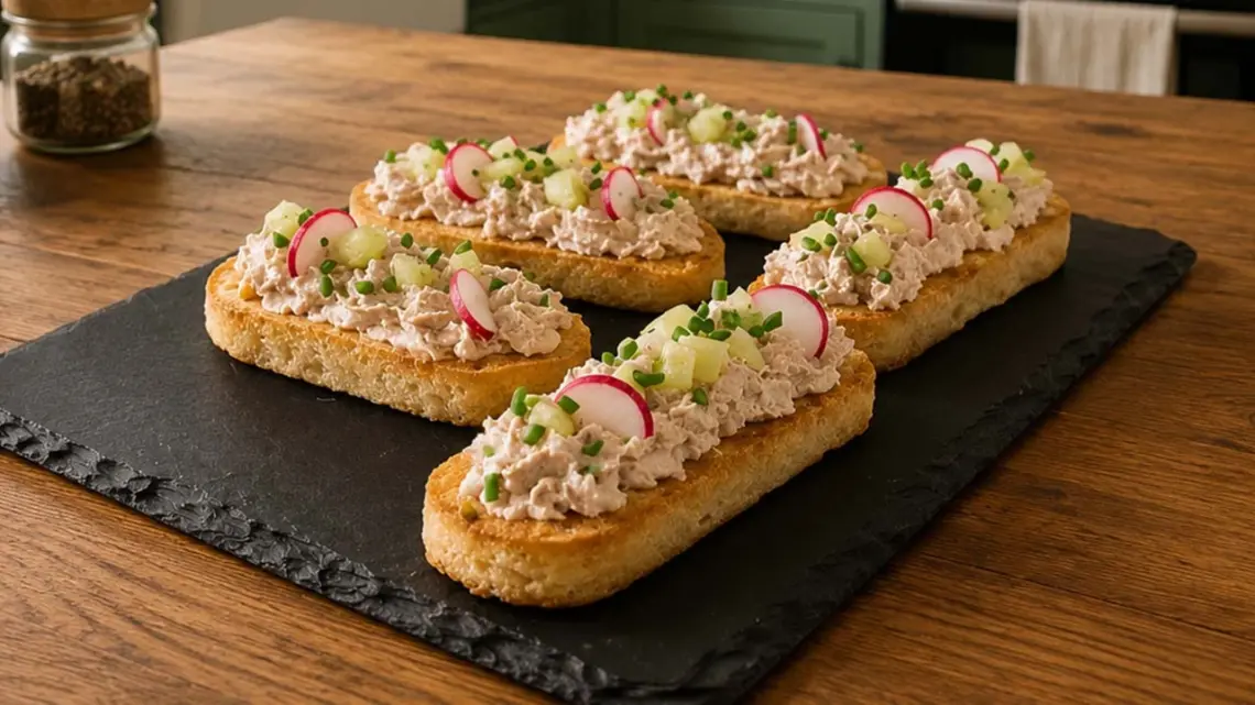Bûchettes salées au thon et mascarpone : idée originale pour un apéro gourmand