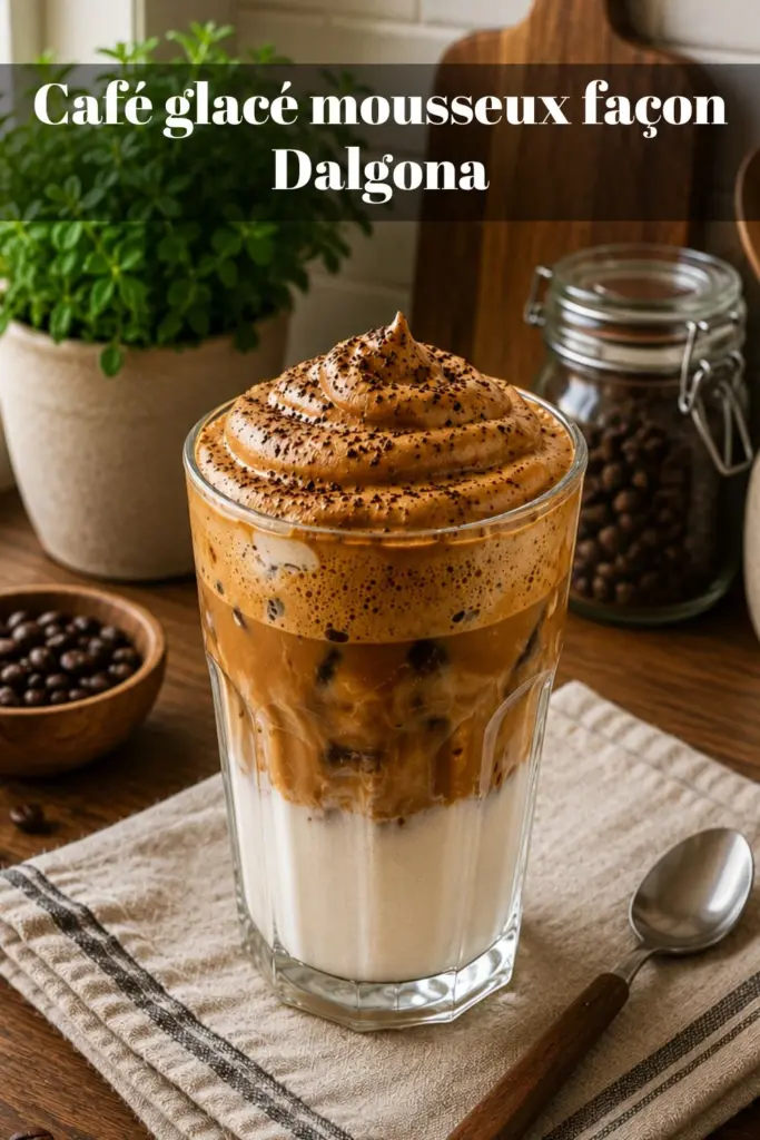 Café glacé mousseux façon Dalgona (ultra crémeux et tendance)