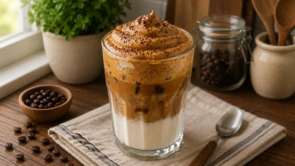 Café glacé mousseux façon Dalgona (ultra crémeux et tendance)