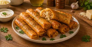 Cigares croustillants au poulet et fromage : recette facile et rapide au four