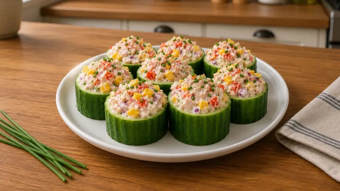 Concombres Farcis au Thon, Surimi et Maïs : Recette Fraîche et Facile
