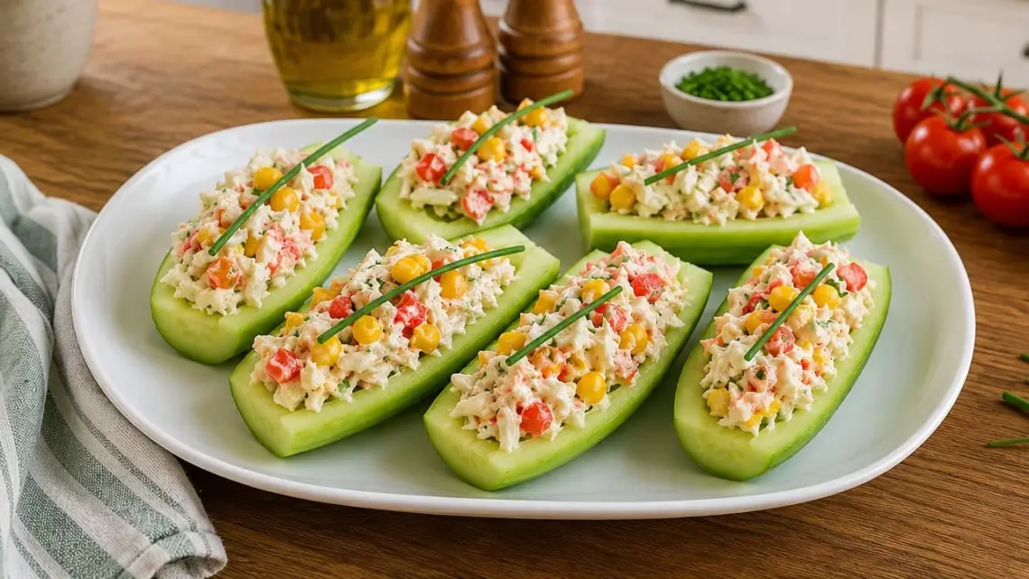 Concombres Farcis au Thon et Surimi, Crabe ou Maïs : Recette Fraîche et Légère